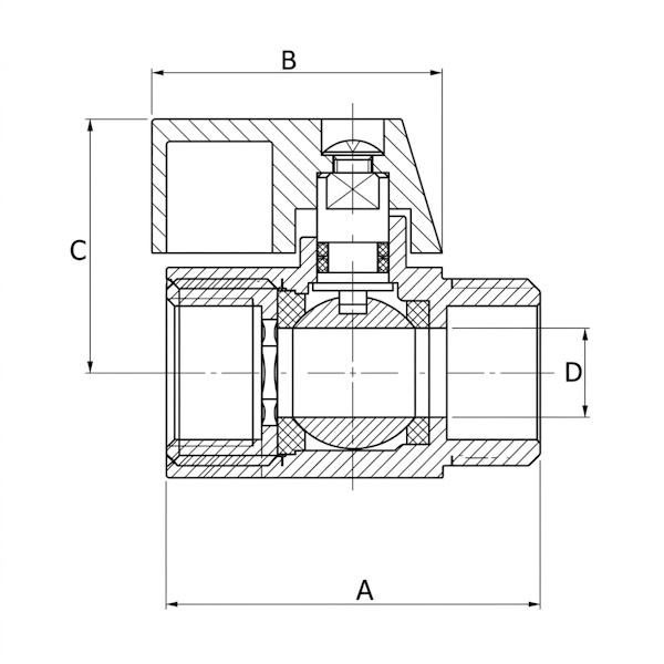 GT Comis ART. 352 Valvola a Sfera Mini M/F - G.T. COMIS - Immagine 2